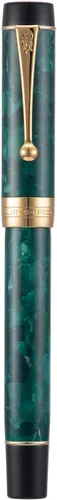 Miniatura 40 de Jinhao 100 - Pluma estilográfica de estilo clásico en celuloide, instrumento de escritura suave con punta #6, juego de pluma con convertidor