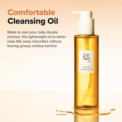 Miniatura 5 de Beauty of Joseon Aceite de Limpieza de Ginseng Removedor de Maquillaje Resistente al Agua para Piel Facial Sensible y Prone al Acné. Cuidado