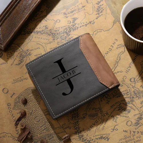 Miniatura 6 de Regalos para hombres, carteras personalizadas con foto para hombres, carteras con foto grabada y nombre inicial para hombres, regalos personalizados