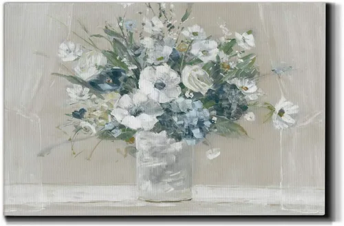 Miniatura 38 de Lienzo de arte de pared de paisaje abstracto con flores y bosque moderno, cuadros de arte para decoración de sala de estar, cocina, baño, oficina