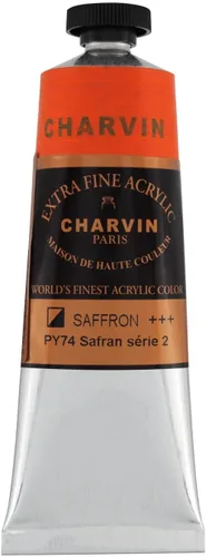 Miniatura 138 de Charvin Pintura acrílica profesional extrafina – verde absenta, tubo de 2.1 fl oz, pigmentos de triple fresado, resistente a la luz, pinturas