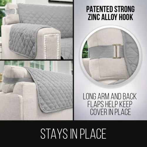Miniatura 4 de Sofa Shield - Funda para sillón reclinable con correa patentada, protector de cojines, funda reversible diseñada en EE. UU. resistente a manchas