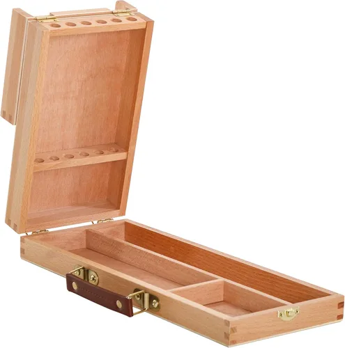U.S. Art Supply Caja de suministros multifunción para artistas con cierres de bloqueo, caja de arte de madera para suministros de artistas,