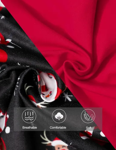Miniatura 12 de Conjunto de 3 piezas de pantalones de Navidad para niñas pequeñas, diseño de ciervo y manga larga, regalos de Navidad para niñas