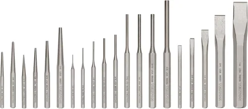 Miniatura 9 de TEKTON Juego de punzón y cincel con bolsa, 20 piezas (centro, sólido, alfiler, cincel) PNC99101 Fabricado en Estados Unidos