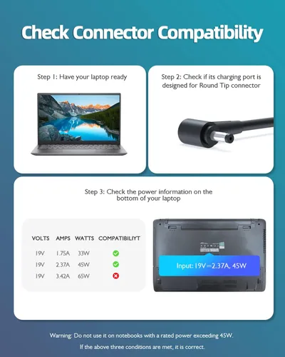 Miniatura 2 de Cargador de CA apto para Asus Chromebook C202 C202S C202SA C300 C300M C300MA C300S C300SA C200 C200M C200MA C301SA C301S C301 D553MA D553M D553 C200