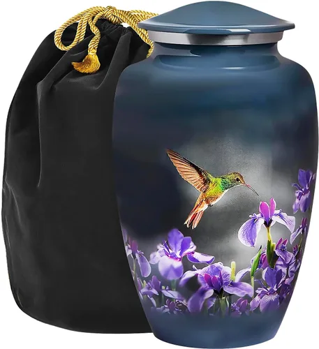 Miniatura 8 de Trupoint Memorials Urnas de Cremación para Cenizas Humanas de Adultos Mujeres, Urna Funeraria Decorativa para Hombres y Mujeres – Grande, Colibrí