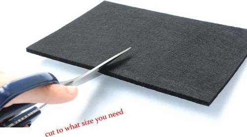 Miniatura 3 de Hojas de fieltro resistentes de 6" x 8" x 1/5" de grosor - 8 hojas (negro)