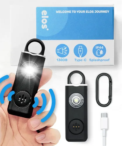 Miniatura 10 de Alarma de seguridad personal para mujeres, hombres y niños, alarma personal para viajes, segura e impermeable, llavero de autodefensa para mujeres