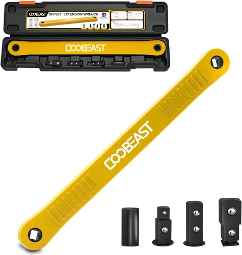 Miniatura 9 de coobeast Llave de extensión de desplazamiento de 3/8 pulgadas, herramienta extensora de llave de vaso lista para impactos, con adaptadores de unidad