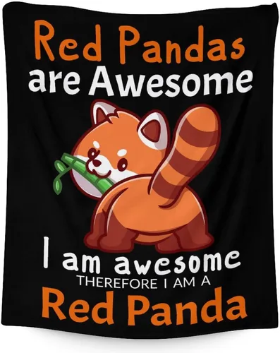 Miniatura 17 de Manta de panda rojo para niños, suave, mullida y acogedora, manta de regazo de 30 x 40 pulgadas para sofá, oficina, mantas cálidas negras para regalo