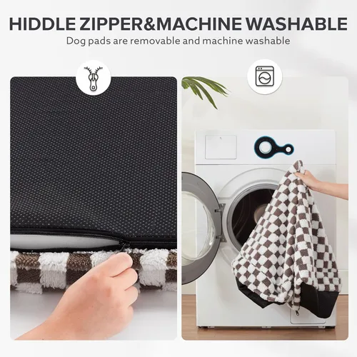 Miniatura 5 de JOEJOY Cama para perros medianos, cama ortopédica grande para perros con funda extraíble lavable, bonita cama moderna de felpa y espuma de memory