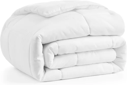 Miniatura 9 de Casual Living Relleno de edredón California King, manta refrescante, ligera, hipoalergénica, reversible, color blanco, con puntada en caja, ropa