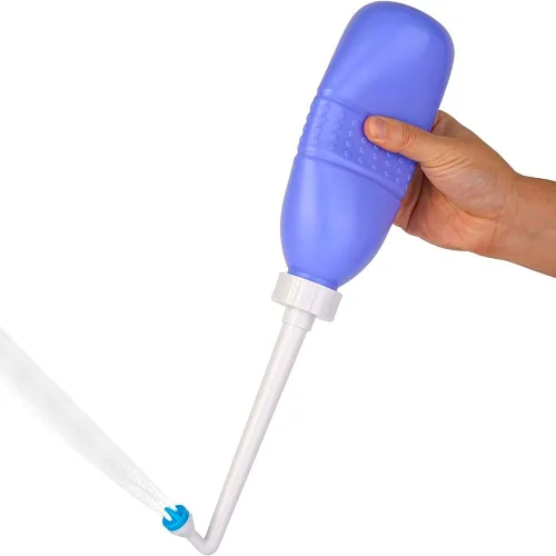 Miniatura 6 de Botella de bidé portátil para viajes, cuidado de higiene personal, bidé manual (11 pulgadas)