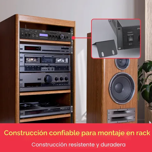 Miniatura 6 de Pyle Receptor amplificador Bluetooth de montaje en rack de 5 canales, amplificador de cine en casa, amplificador de altavoz, transmisión inalámbrica
