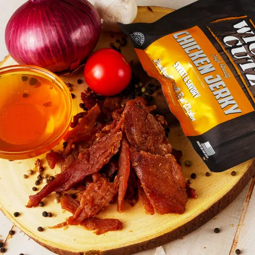 Miniatura 5 de Wicked Cutz Cecina de pollo dulce y salada, 1.06 oz de proteína por bolsa, alternativa tierna y fácil de masticar a los palitos de pollo, aperitivos