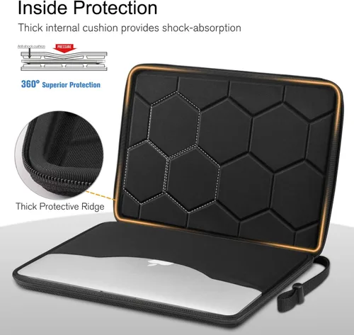 Miniatura 3 de FINPAC Funda rígida para laptop con funda para accesorios compatible con MacBook Neo (A18 Pro), MacBook M5/M4/M3/M2 de 13 pulgadas (2026-2022)