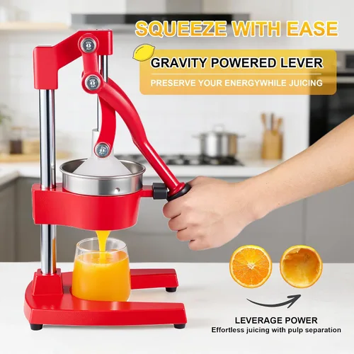 Miniatura 3 de Exprimidor de hierro fundido,Exprimidor comercial de la prensa de la mano,Cítricos de encimera de servicio pesado para jugo de limón naranja fresco