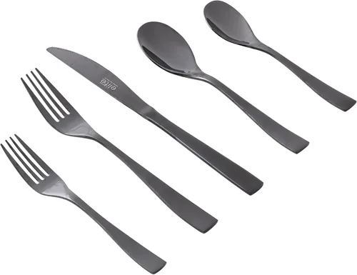 Miniatura 13 de Gibson Elite Earlston - Juego de cubiertos de 20 piezas, utensilios de acero inoxidable, tenedores, cucharas, cuchillos, servicio para 4