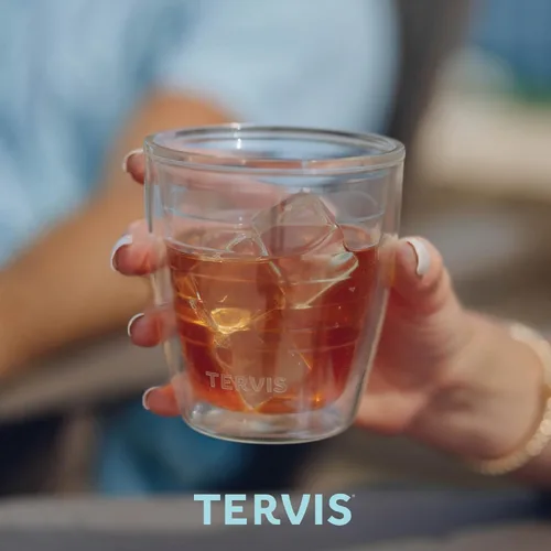 Miniatura 5 de Tervis Vaso de mesa transparente y colorido de 12 onzas, hecho en Estados Unidos, con aislamiento de doble pared, mantiene las bebidas frías