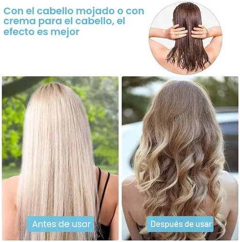 Miniatura 6 de Diadema de varilla rizada sin calor rosa, nuevo diseño mejorado de ocho garras con rizos sin calor removibles y ajustables rosado1