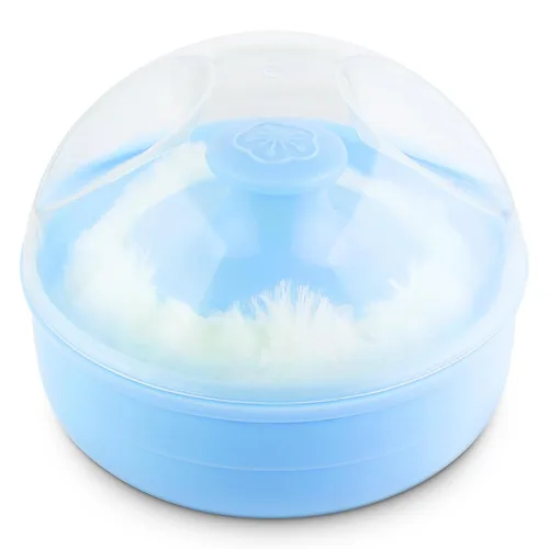 Miniatura 5 de WLLHYF Soplo cosmético para el cuerpo del bebé, cara grande, esponjoso, suave, cuerpo suelto con estuche para bebé, niño, adulto, baño, viajes Azul