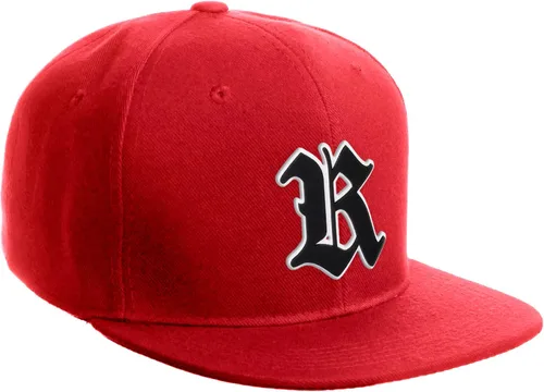 Miniatura 851 de Daxton Gorra clásica con visera de billete plano con letras del alfabeto inglés antiguo de la A a la Z
