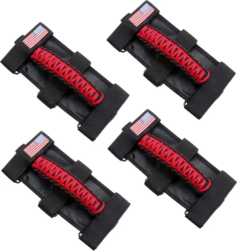 Miniatura 23 de 2 asas de agarre para barra antivuelco, mango de agarre de paracaídas para Jeep Wrangler YJ TJ JK JL y Gladiator JT 1955-2024 UTV ATV, apto