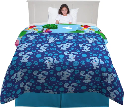 Miniatura 2 de Franco - Edredón de microfibra suave para niños, tamaño matrimonial, Blue's Clues