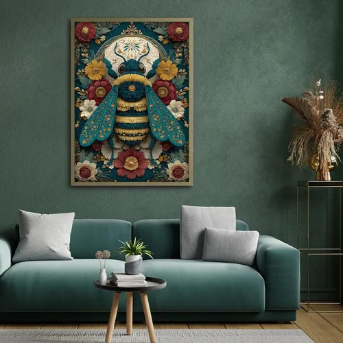 Miniatura 3 de Rompecabezas de abeja para adultos de 1000 piezas, rompecabezas de plantas de flores naturales, lindo rompecabezas floral de insectos, rompecabezas