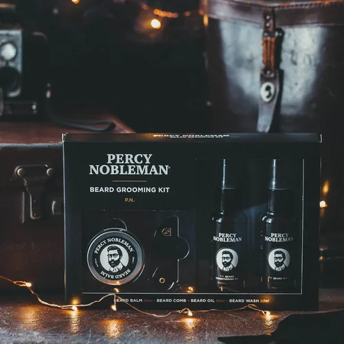 Miniatura 8 de Percy Nobleman Kit de aseo para barba: juego de regalo con aceite perfumado para barba (1.7 onzas líquidas), lavado de barba (1.7 onzas líquidas)