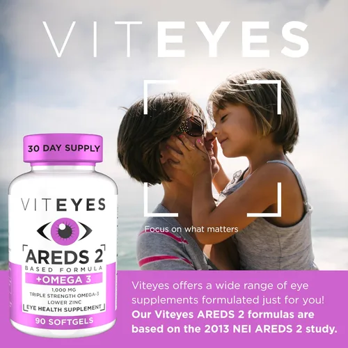 Miniatura 2 de Viteyes AREDS 2 + Omega-3 - Cápsulas blandas de fórmula de salud macular, triple fuerza omega-3 (650 mg de EPA, 350 mg de DHA), vitamina de salud