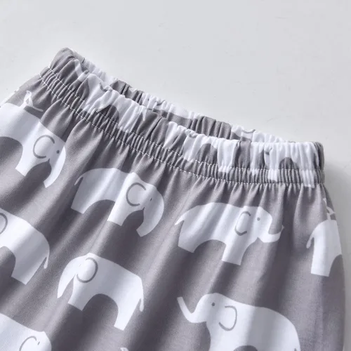 Miniatura 97 de Conjunto de 3 piezas de ropa de bebé recién nacido con estampado de manga larga + pantalones + sombrero