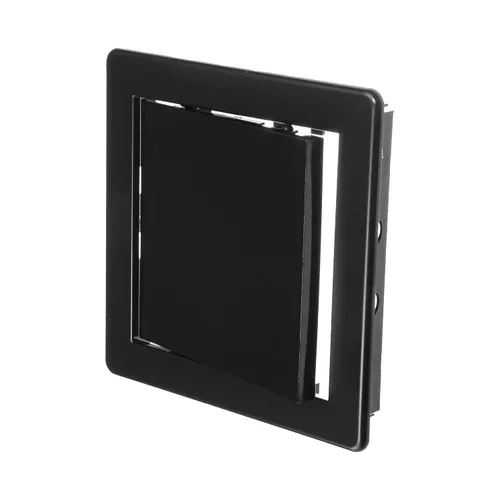 Panel de acceso de plástico negro de 6" x 6". Panel de puerta de conducto de servicio. Panel de acceso de pared para fontanería, electricidad,