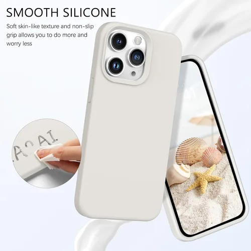 Miniatura 59 de GUAGUA Funda compatible con iPhone 17 Pro Max de 6.9 pulgadas, silicona líquida, goma de gel suave, delgada, forro de microfibra delgada