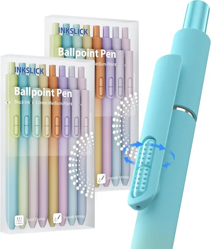 Miniatura 12 de 16 bolígrafos negros - bolígrafos de bola de punta media de 1.0 mm Bolígrafo retráctil de escritura suave para enfermeras, hombres, mujeres