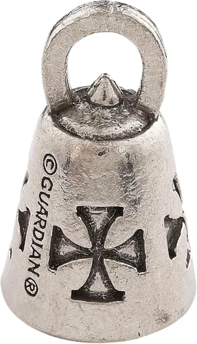 Miniatura 16 de Guardian Bell Campana religiosa de buena suerte con llavero y bolsa de regalo de terciopelo negro Campana de motocicleta Peltre sin plomo