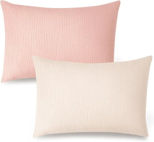 Miniatura 12 de Konssy Funda de almohada de muselina para almohada de 13 x 18 pulgadas, paquete de 2 fundas de almohada de algodón suave y transpirable para niños
