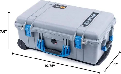 Miniatura 3 de Funda plateada y azul para Pelican 1510, sin espuma/vacía.