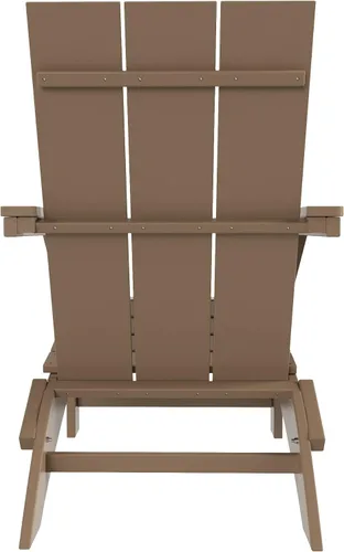 Miniatura 5 de WO Home Furniture - Silla Adirondack plegable de polietileno de alta densidad para todo tipo de clima, resistente a los rayos UV y a la Roble