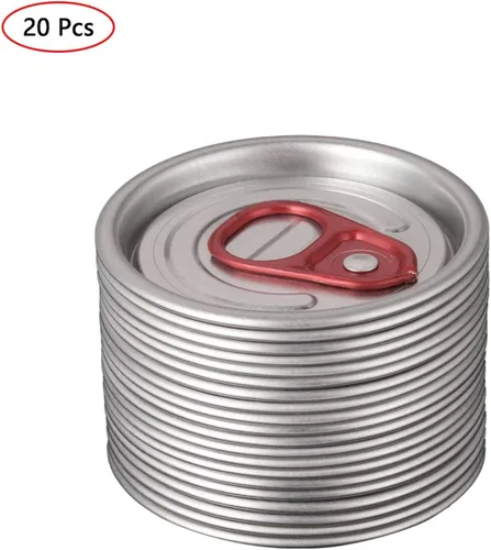 Miniatura 3 de Aislor Fundas para tapas de latas, cubierta protectora de anillo para latas de soda, cubierta protectora para latas de bebidas, color rojo, 20