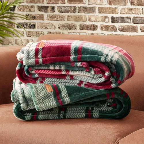 Miniatura 6 de Lucky Brand - Manta de felpa de invierno roja a cuadros de 50x70 pulgadas, manta suave y lujosa de microfibra para una comodidad y calidez extremas
