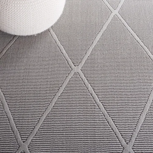Miniatura 6 de SAFAVIEH Alfombra de área de 8 x 10 pies – Colección Revive – Grande – Gris, patrón de enrejado, no desprende pelusa y fácil limpieza, ideal