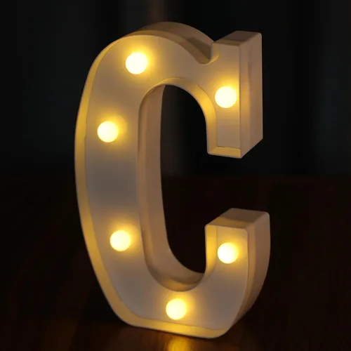 Miniatura 21 de Letras Iluminadas, Luces de Letras LED 26 del Alfabeto, Letra Iluminada Decorativa, Letras de Marquesina LED que Funcionan con Pilas para Fiesta