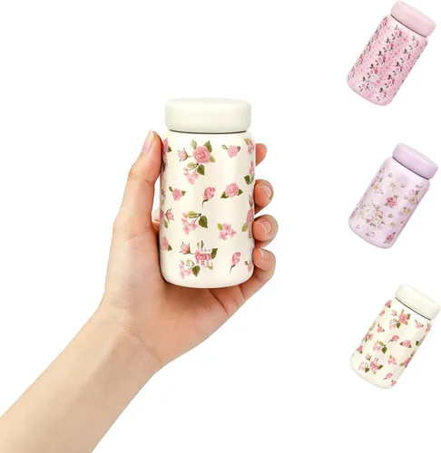 Miniatura 12 de Botella Térmica Pequeña Botella de Agua Aislada al Vacío Mini 200ml/6.8oz Botella de Agua de Acero Inoxidable Térmica para Bebidas Calientes y Frías