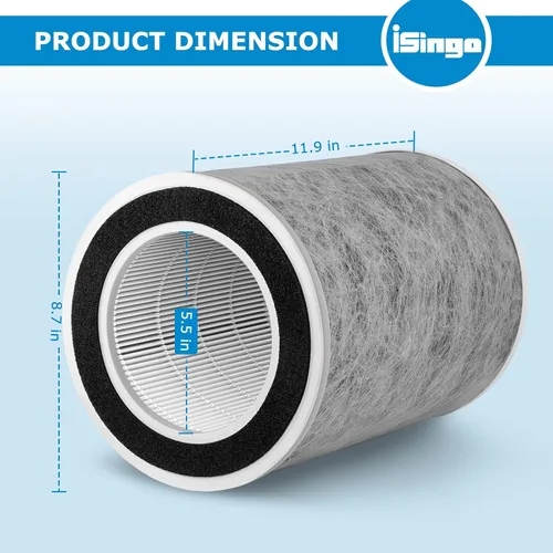 Miniatura 3 de HP201 Filtro de purificador de aire MAX compatible con Shark HP200 Series, HP201, HP202, HP302 y HC502 MAX, parte #HE2FKBAS, HE2FKBASMB, HE2FKPET