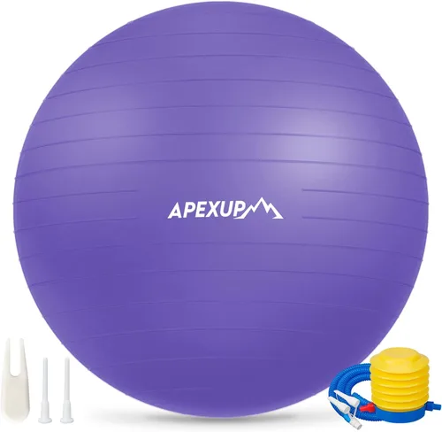 Miniatura 18 de APEXUP Pelota de Yoga Pelota de Ejercicio Antideslizante Resistente para Fitness, Equilibrio y Entrenamiento del Core