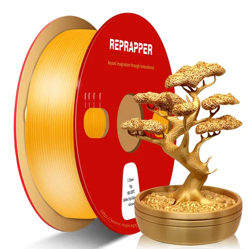 Miniatura 32 de RepRapper Filamento de ácido poliláctico (PLA), paquete de muestra de purpurina multicolor, brillante Galaxy Silk PLA0.069 pulgadas para impresora