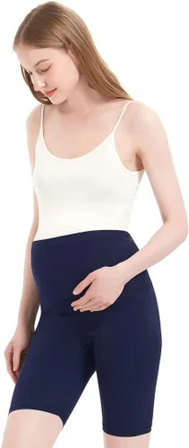 Miniatura 4 de Harssidanzar Pantalones cortos de maternidad para mujer, cómodos, para entrenamiento, yoga, embarazo, pantalones cortos de verano SL101US