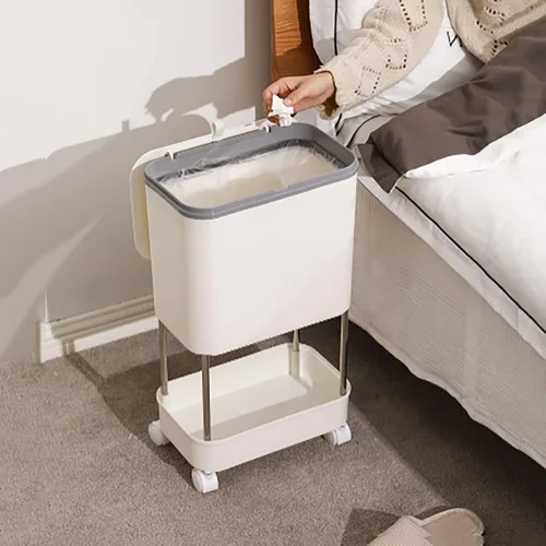 Miniatura 4 de Papelera extraíble de compost para cocina, compostador, papelera extraíble para cocina del hogar, papelera multifuncional en capas, papelera Naranja